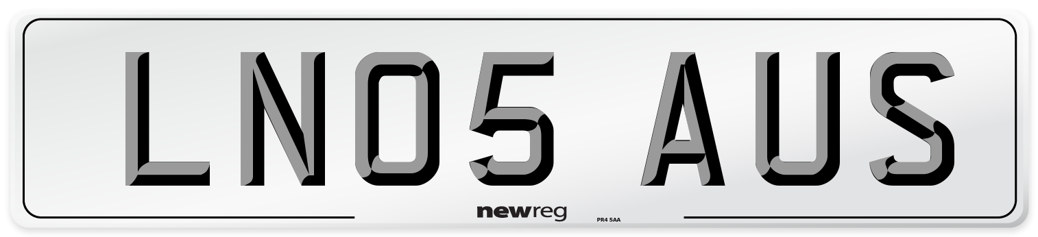LN05 AUS Number Plate from New Reg